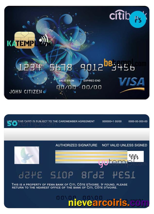 Côte d’Ivoire Citi bank visa credit card